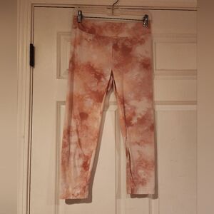 Secret Treasures Tie-Dye Pajama Pants - Pink and White